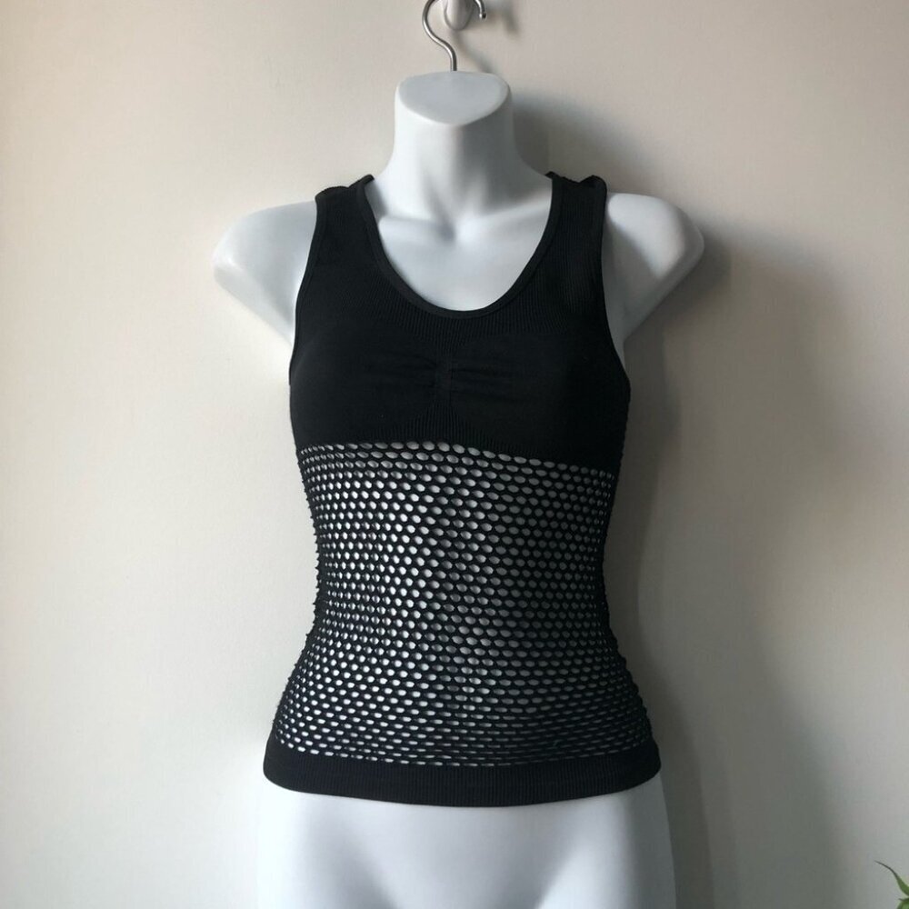 Black  Fish Net tank top